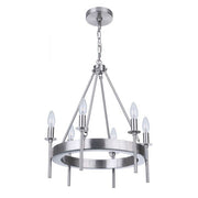 Craftmade - 54326-BNK - Six Light Chandelier - Larrson - Brushed Polished Nickel