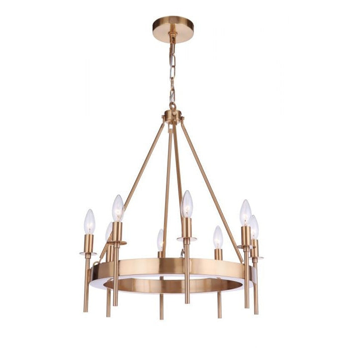 Craftmade - 54328-SB - Eight Light Chandelier - Larrson - Satin Brass