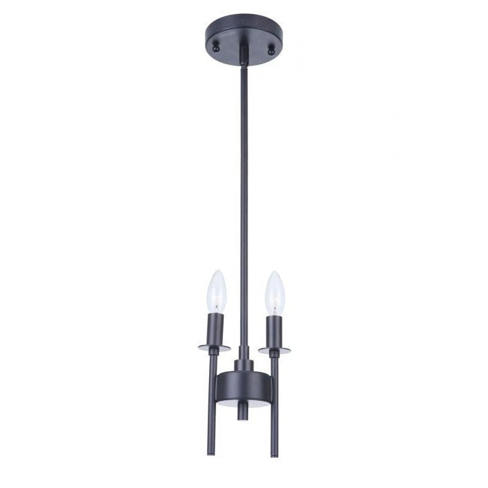 Craftmade - 54392-FB - Two Light Mini Pendant - Larrson - Flat Black