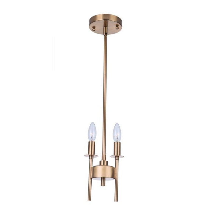 Craftmade - 54392-SB - Two Light Mini Pendant - Larrson - Satin Brass