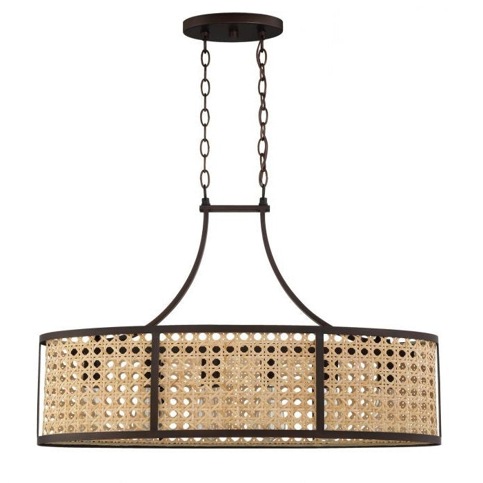 Craftmade - 54576-ABZ - Six Light Island Pendant - Malaya - Aged Bronze Brushed
