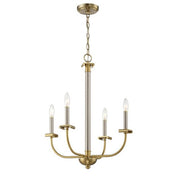 Craftmade - 54824-BNKSB - Four Light Chandelier - Stanza - Brushed Polished Nickel/Satin Brass