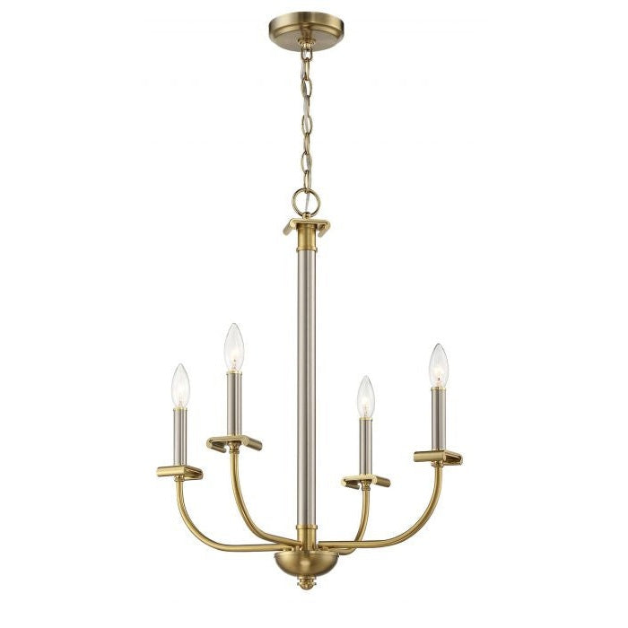 Craftmade - 54824-BNKSB - Four Light Chandelier - Stanza - Brushed Polished Nickel/Satin Brass
