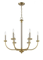 Craftmade - 54826-BNKSB - Six Light Chandelier - Stanza - Brushed Polished Nickel/Satin Brass