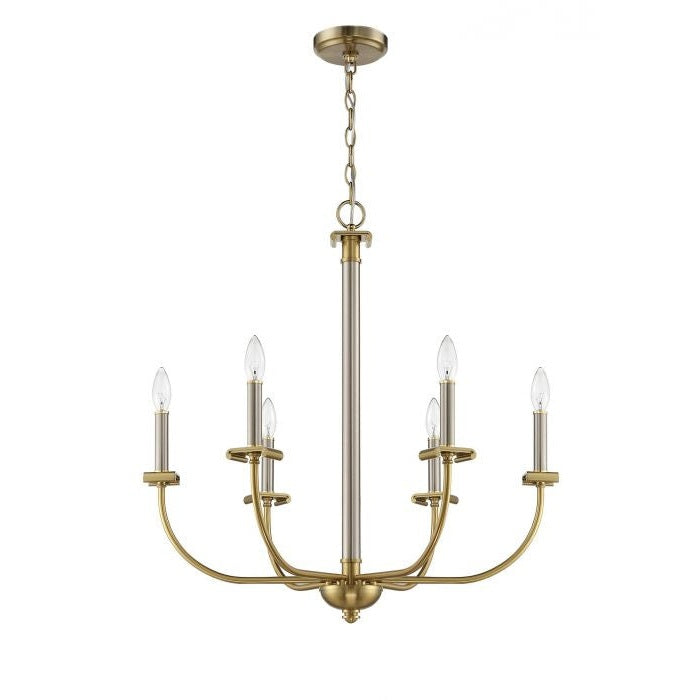 Craftmade - 54826-BNKSB - Six Light Chandelier - Stanza - Brushed Polished Nickel/Satin Brass