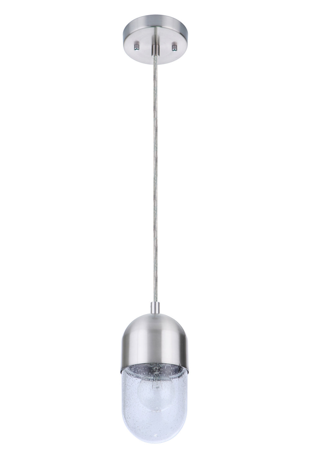 Craftmade - 55091-BNK - One Light Mini Pendant - Pill - Brushed Polished Nickel