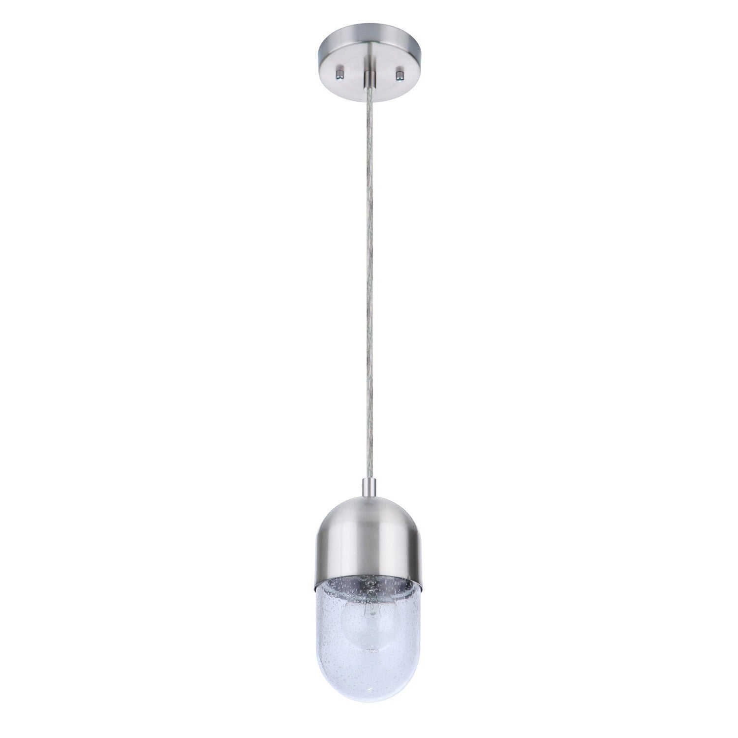 Craftmade - 55091-BNK - One Light Mini Pendant - Pill - Brushed Polished Nickel