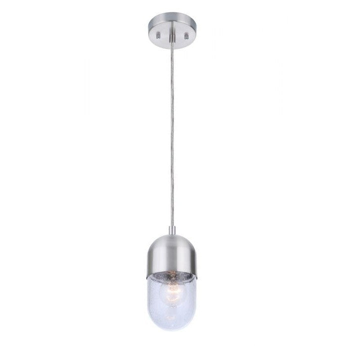 Craftmade - 55091-BNK - One Light Mini Pendant - Pill - Brushed Polished Nickel