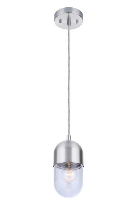 Craftmade - 55091-BNK - One Light Mini Pendant - Pill - Brushed Polished Nickel