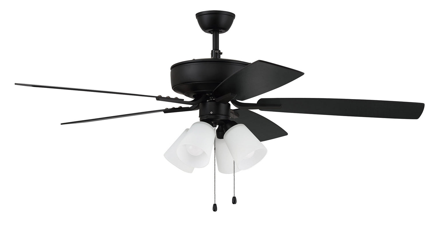 Craftmade - P114FB5-52FBGW - 52"Ceiling Fan - Pro Plus 114 - Flat Black