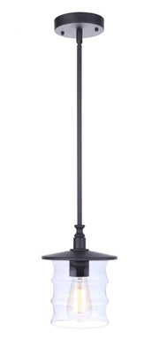 Craftmade - ZA3611-MN - One Light Outdoor Pendant - Canon - Midnight