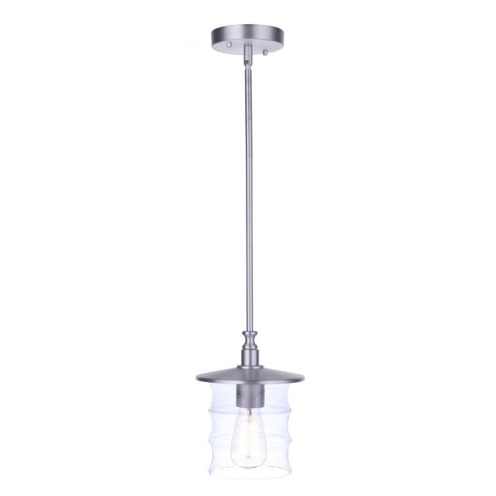Craftmade - ZA3611-SA - One Light Outdoor Pendant - Canon - Satin Aluminum