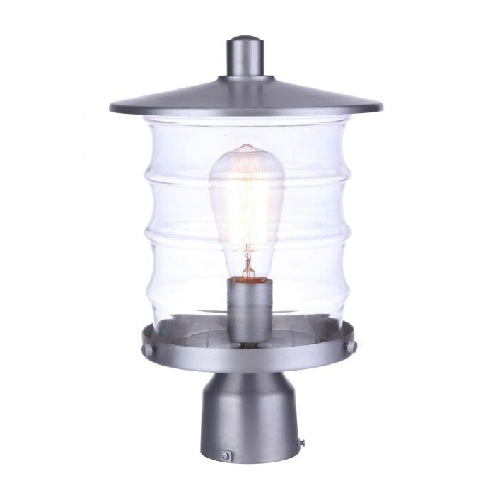Craftmade - ZA3625-SA - One Light Outdoor Post Mount - Canon - Satin Aluminum