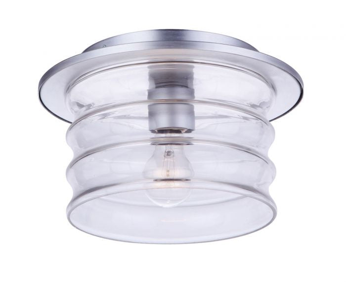 Craftmade - ZA3637-SA - One Light Outdoor Flush Mount - Canon - Satin Aluminum