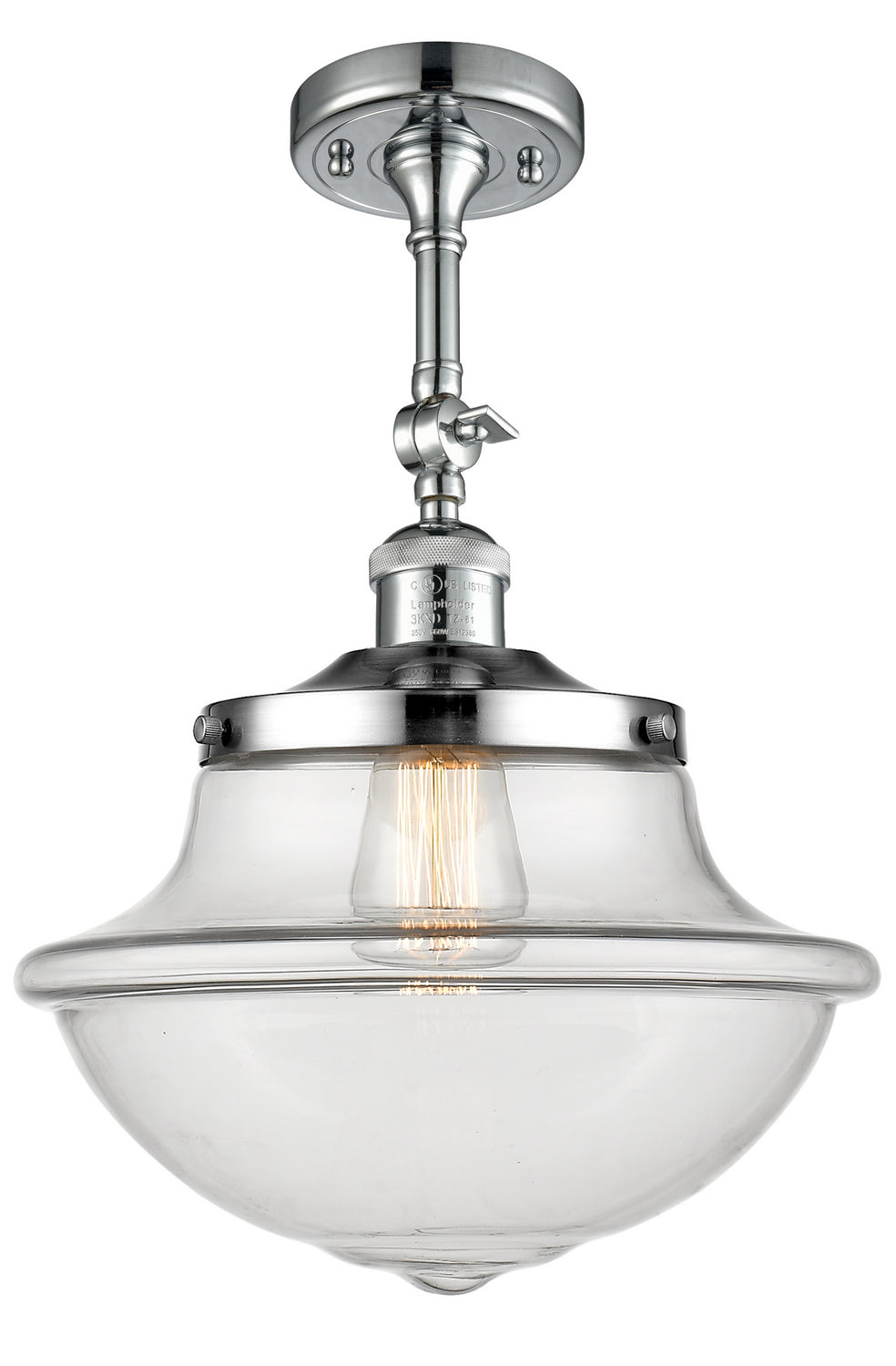 Innovations - 201F-PC-G542 - One Light Semi-Flush Mount - Franklin Restoration - Polished Chrome