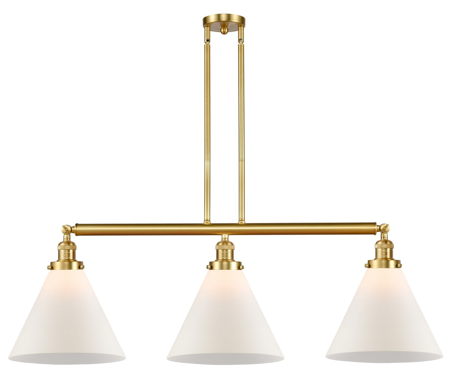 Innovations - 213-SG-G41-L - Three Light Island Pendant - Franklin Restoration - Satin Gold