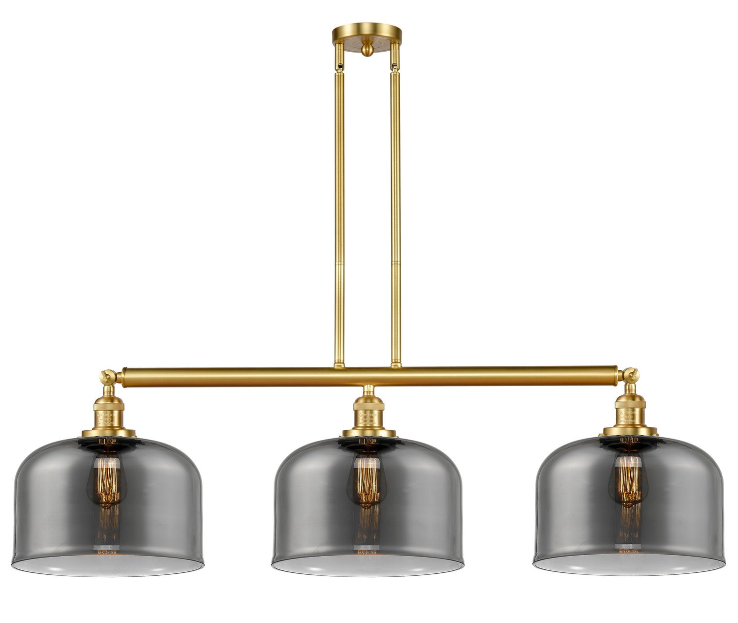 Innovations - 213-SG-G73-L - Three Light Island Pendant - Franklin Restoration - Satin Gold
