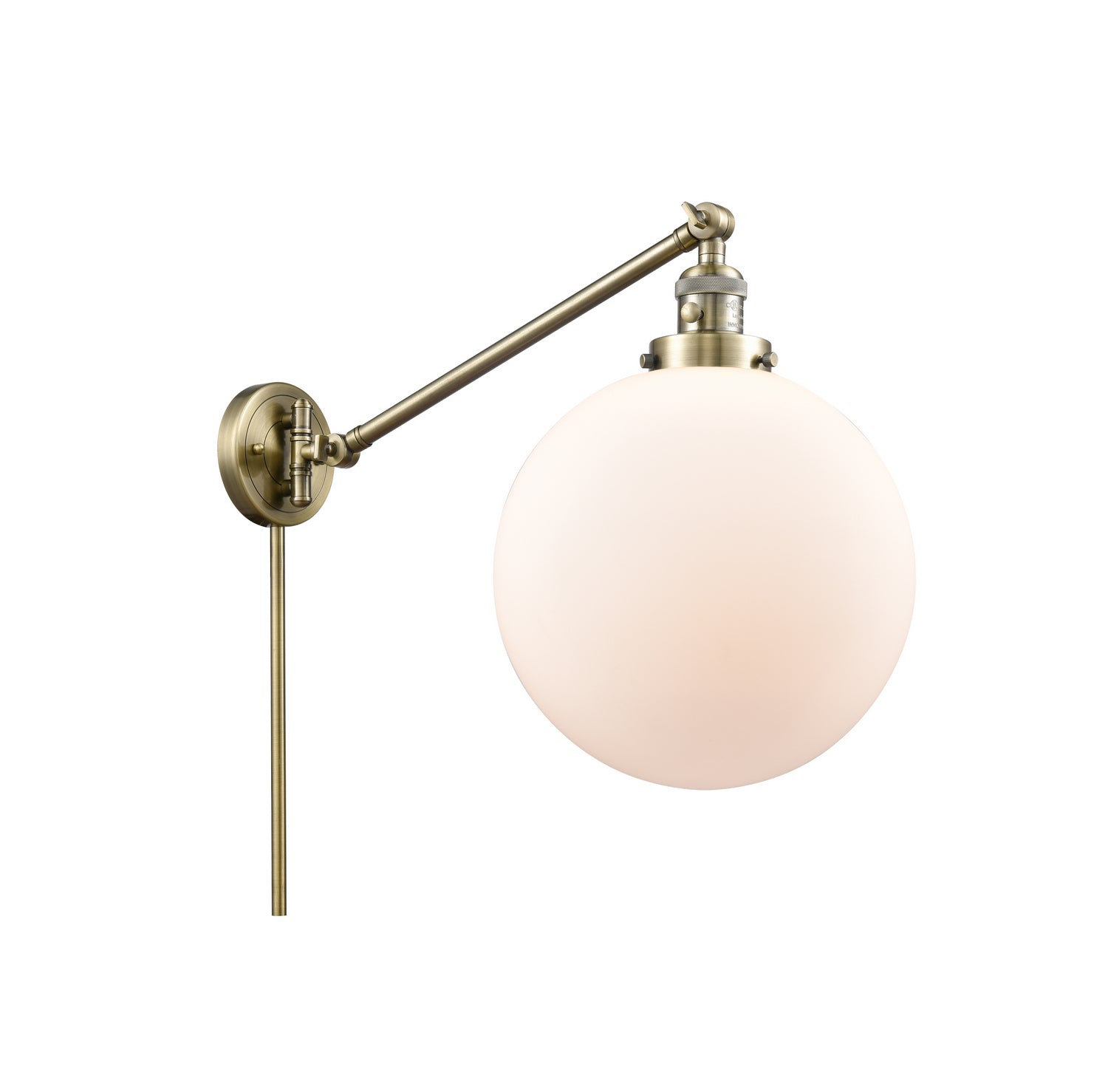 Innovations - 237-AB-G201-12 - One Light Swing Arm - Franklin Restoration - Antique Brass