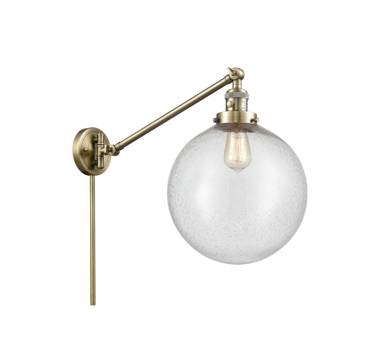 Innovations - 237-AB-G204-12 - One Light Swing Arm - Franklin Restoration - Antique Brass