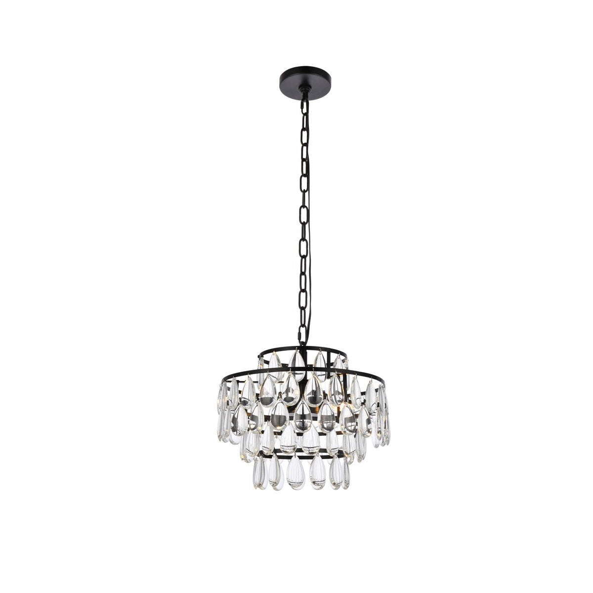 Elegant Lighting - 1102D14BK - Three Light Pendant - Mila - Black