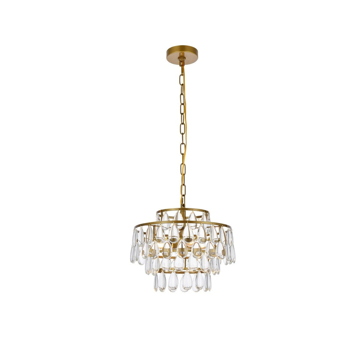 Elegant Lighting - 1102D14BR - Three Light Pendant - Mila - Brass