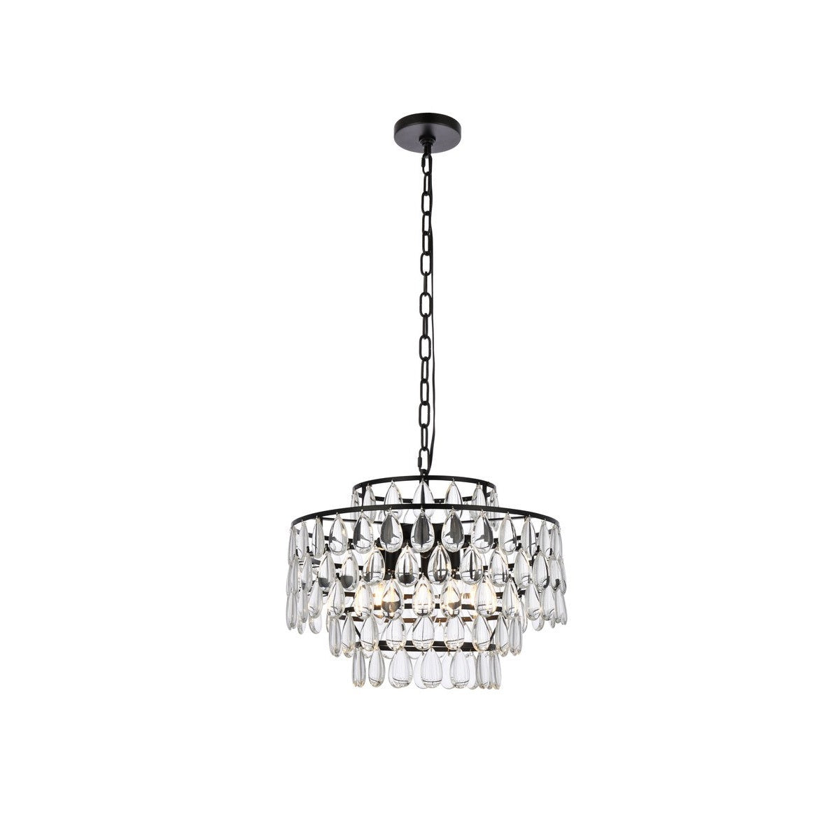Elegant Lighting - 1102D18BK - Five Light Pendant - Mila - Black