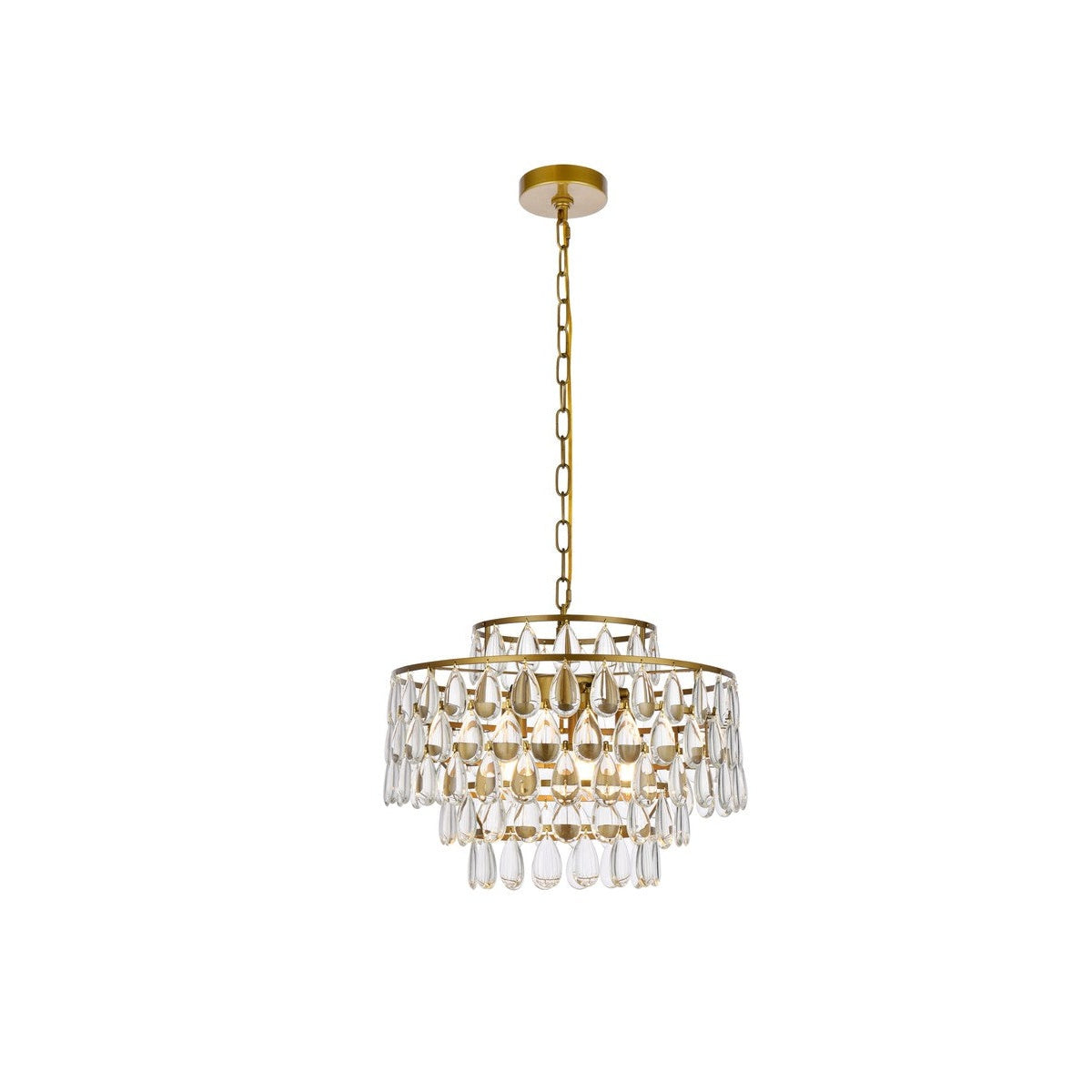 Elegant Lighting - 1102D18BR - Five Light Pendant - Mila - Brass