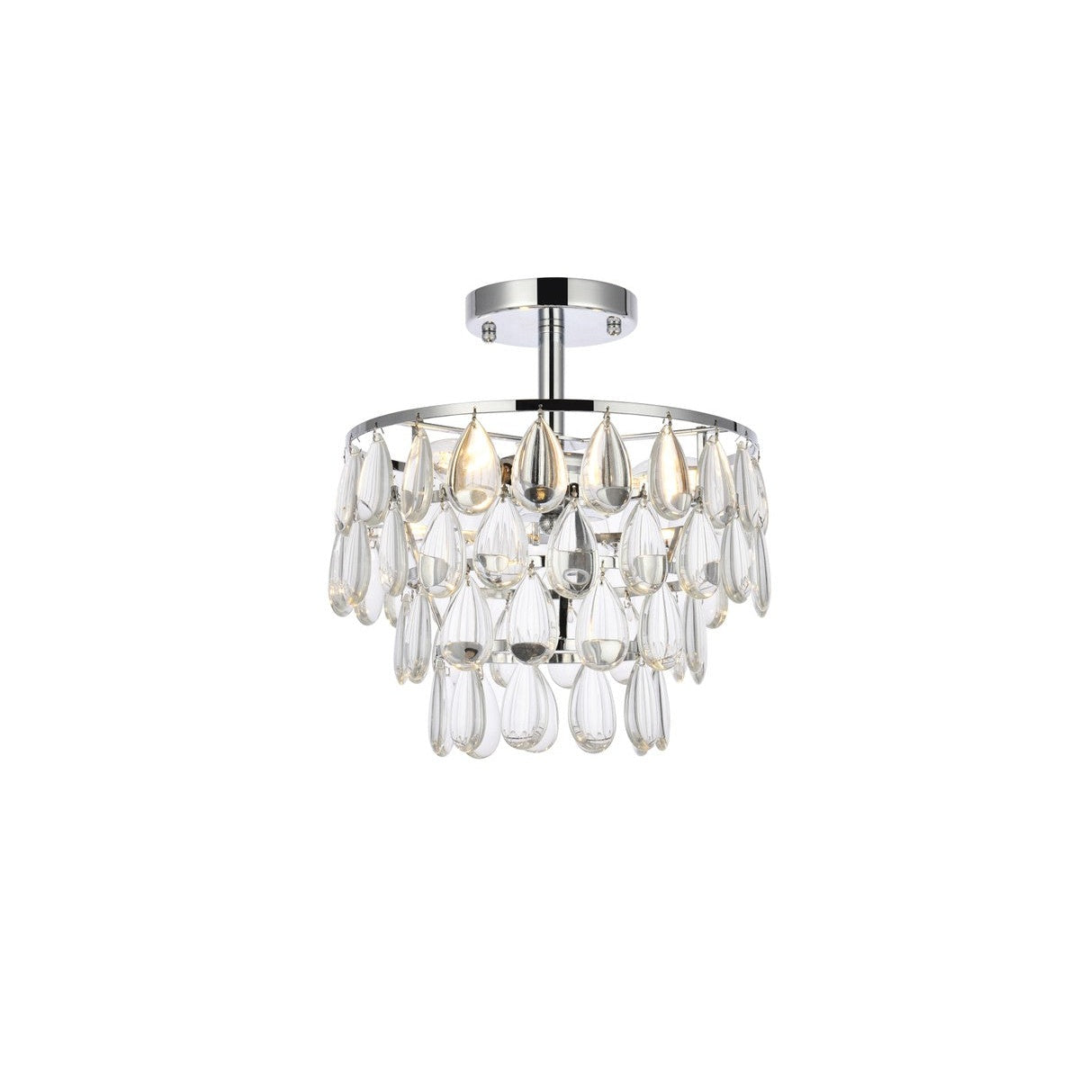 Elegant Lighting - 1103F12C - Three Light Flush Mount - Mila - Chrome