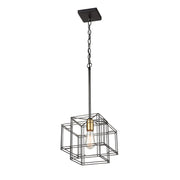 Artcraft - AC11731BK - One Light Pendant - Artisan - Black and Brushed Brass