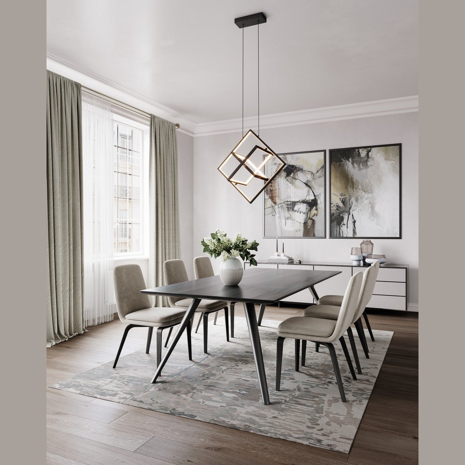 Artcraft - AC7627BK - LED Pendant - Graymar - Black