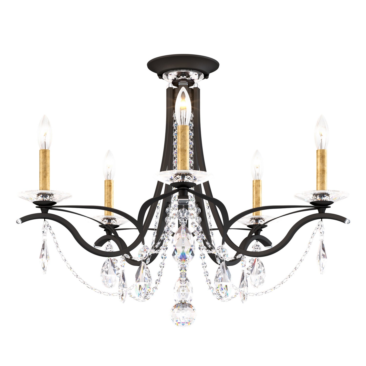 Schonbek - VA8312N-51H - Five Light Semi-Flush Mount - Vesca - Black