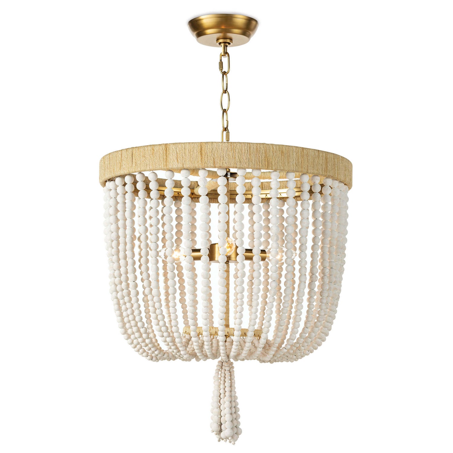 Regina Andrew - 16-1222WT - Three Light Chandelier - Milos - White