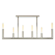 Regina Andrew - 16-1312PN - Six Light Linear Chandelier - Wolfe - Polished Nickel