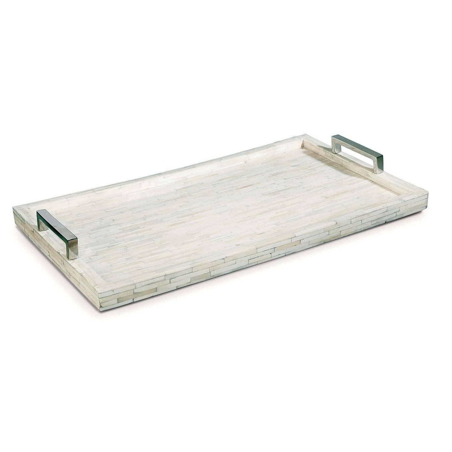 Regina Andrew - 20-1040 - Serving Tray - White - Polished Nickel