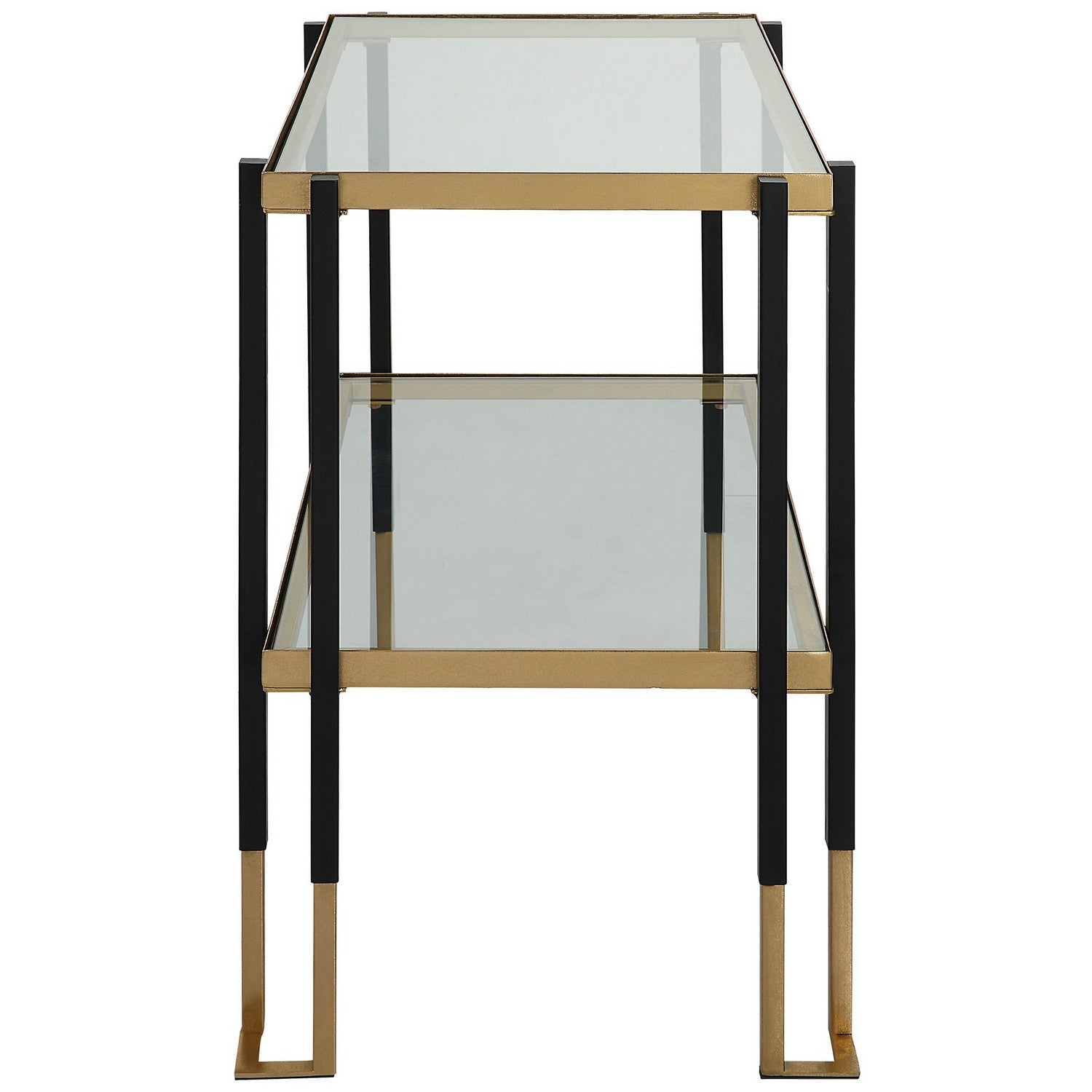 Uttermost - 25138 - Side Table - Kentmore - Matte Black And Brushed Gold
