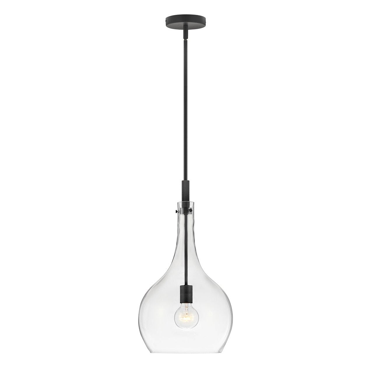 Hinkley - 4457BK-CL - LED Pendant - Ziggy - Black