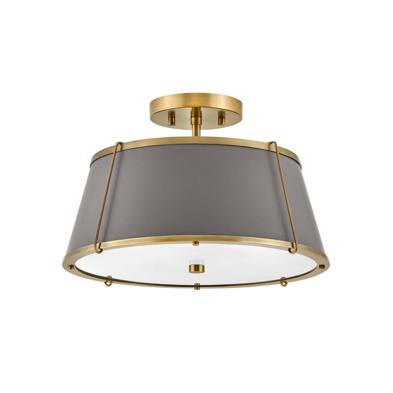 Hinkley - 4893LDB - LED Semi-Flush Mount - Clarke - Lacquered Dark Brass