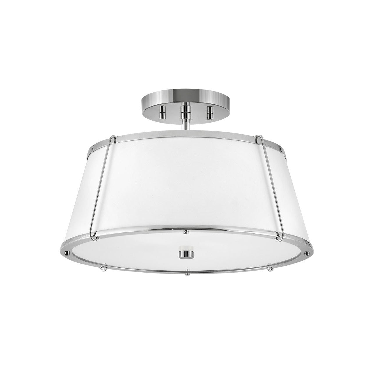 Hinkley - 4893PN - LED Semi-Flush Mount - Clarke - Polished Nickel