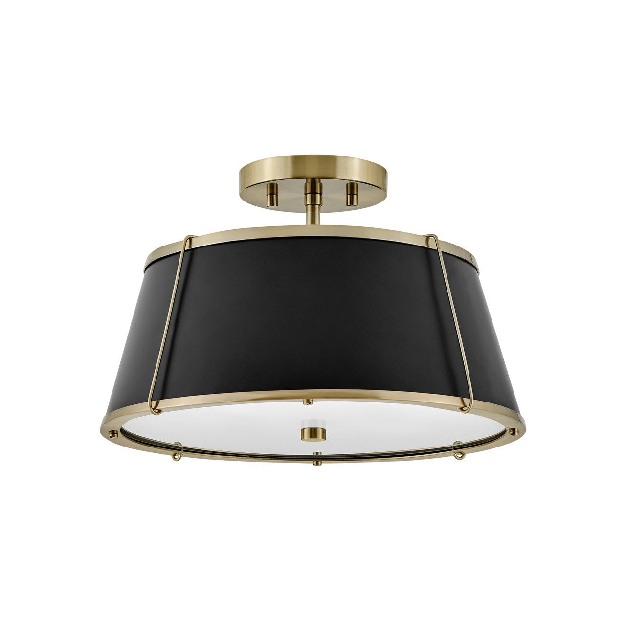 Hinkley - 4893WS - LED Semi-Flush Mount - Clarke - Warm Brass