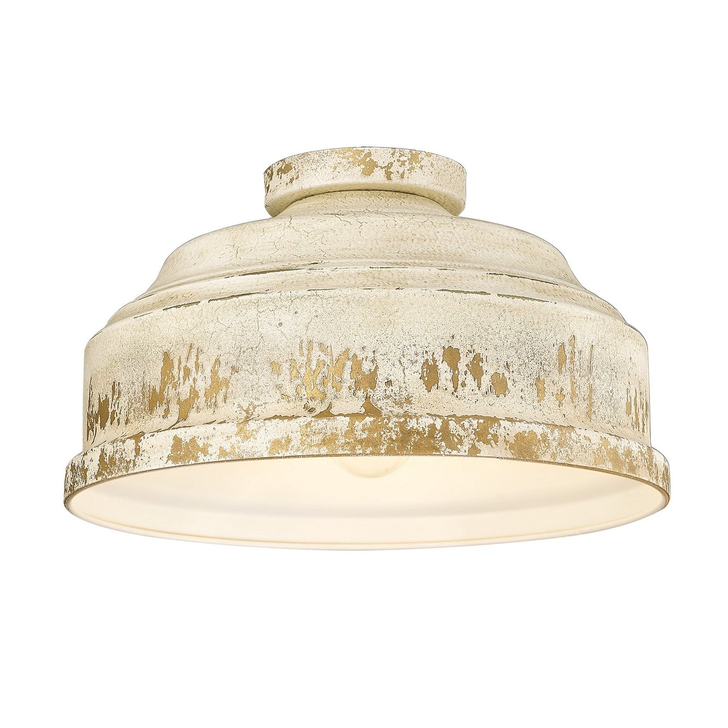 Golden - 0806-FM AI - Three Light Flush Mount - Keating - Antique Ivory