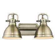 Golden - 3602-BA2 AB-AB - Two Light Bath Vanity - Duncan - Aged Brass