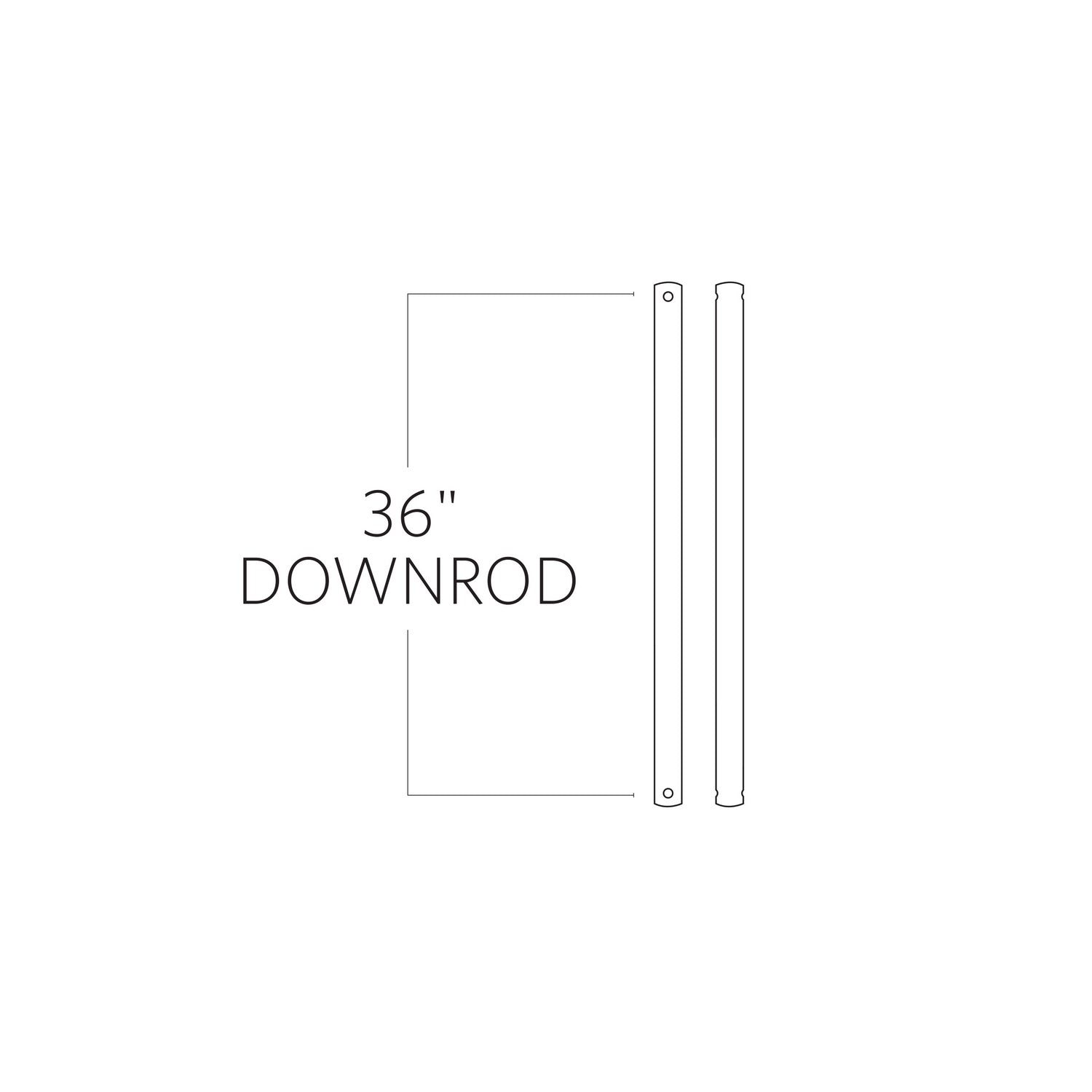 Visual Comfort Fan - DR36KOA - Downrod - Universal - Koa