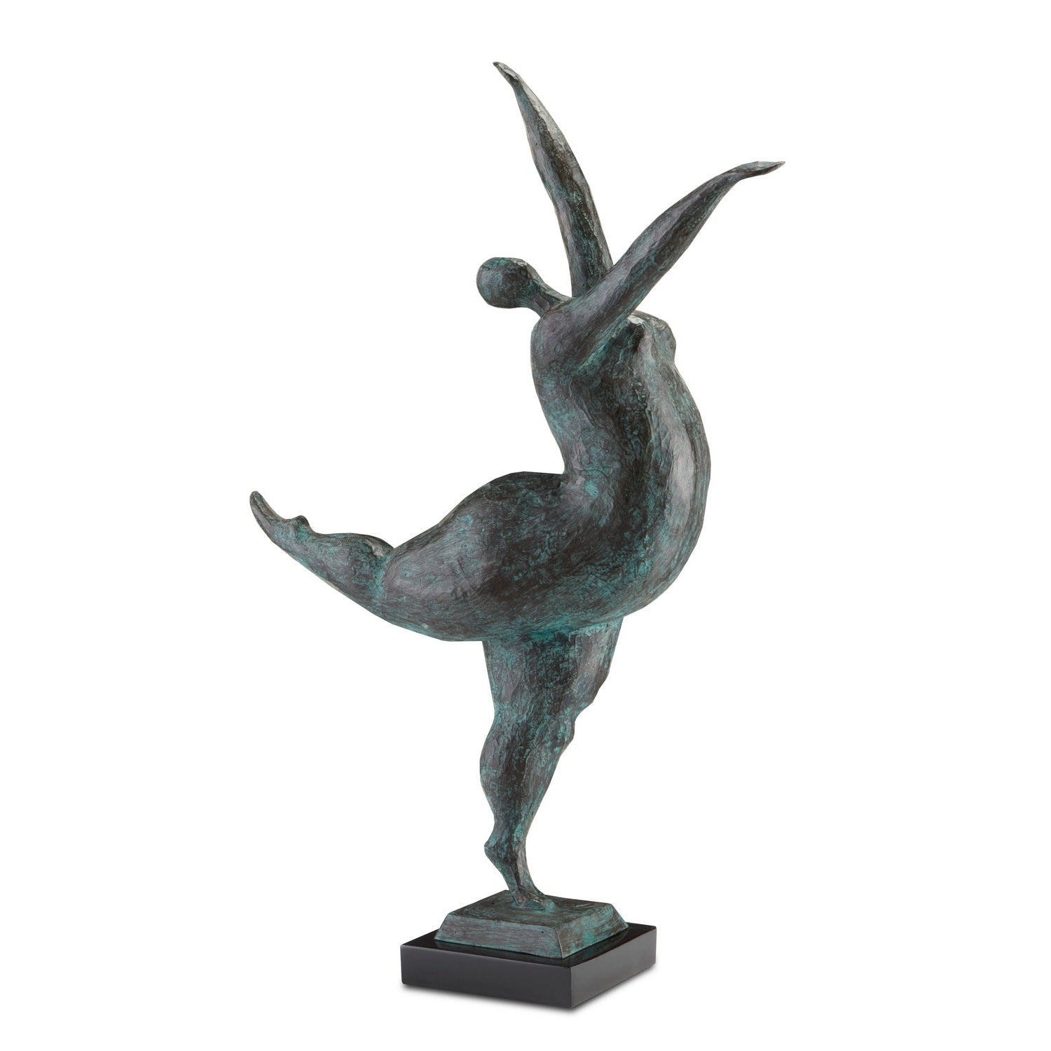 Currey and Company - 1200-0432 - Ballerina - Butterfly Ballerina Bronze - Green/Black