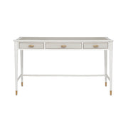 Currey and Company - 3000-0190 - Desk - Aster Collection - Off White/Fog/Brass
