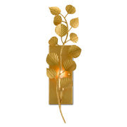 Currey and Company - 5000-0189 - One Light Wall Sconce - Golden Eucalyptus Collection - Contemporary Gold Leaf