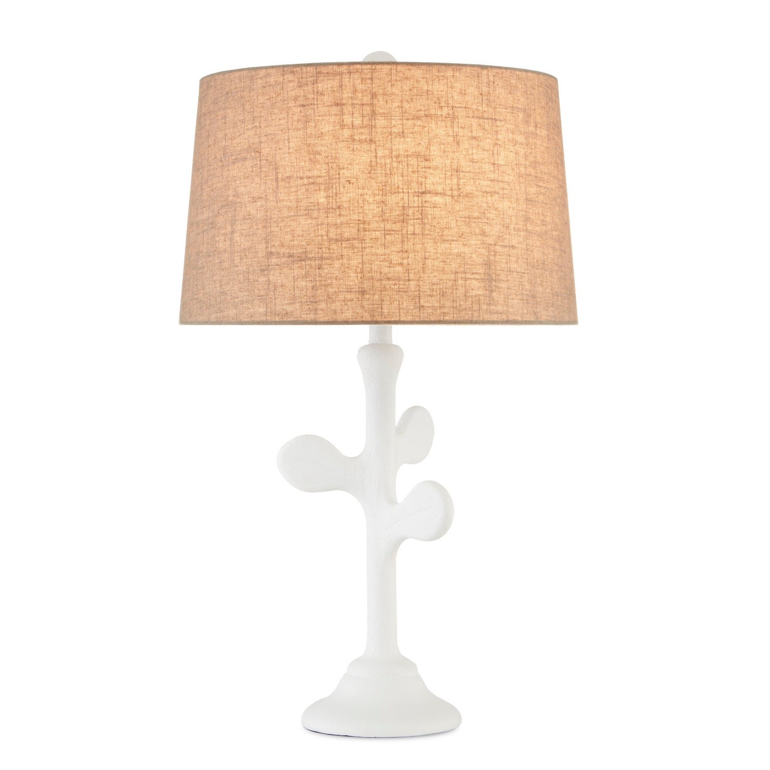 Currey and Company - 6000-0714 - One Light Table Lamp - Charny Collection - White Gesso