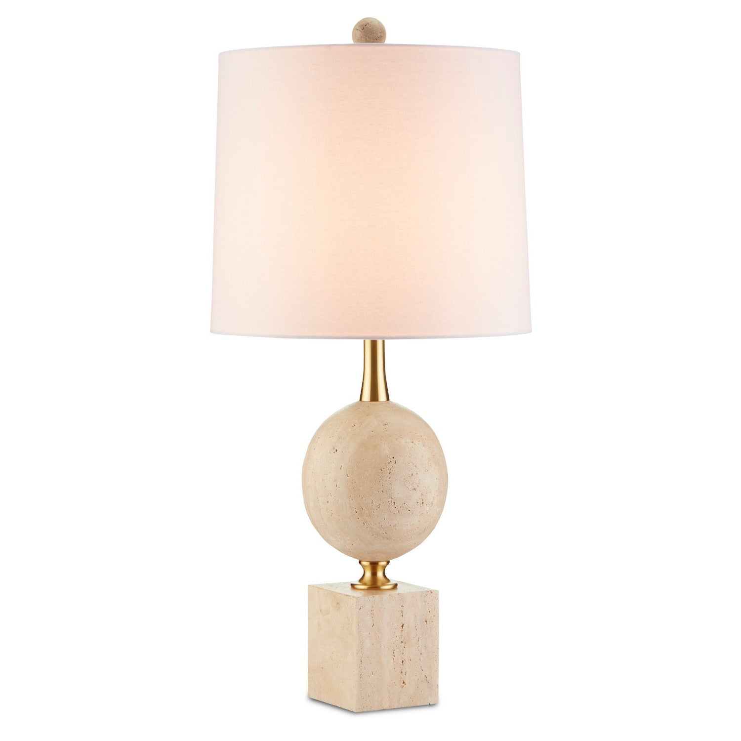Currey and Company - 6000-0718 - One Light Table Lamp - Adorno Table Lamp - Natural/Beige/Antique Brass