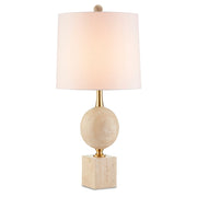 Currey and Company - 6000-0718 - One Light Table Lamp - Adorno Table Lamp - Natural/Beige/Antique Brass
