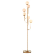 Currey and Company - 8000-0097 - Six Light Floor Lamp - Farnsworth Brass Floor Lamp - Brass