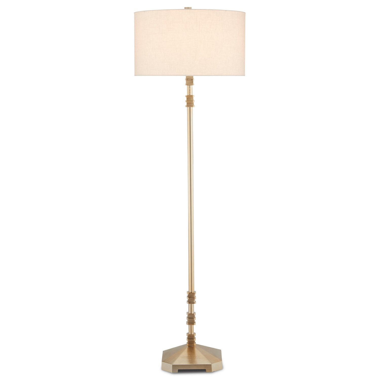 Currey and Company - 8000-0098 - One Light Floor Lamp - Pilare Collection - Shiny Gold